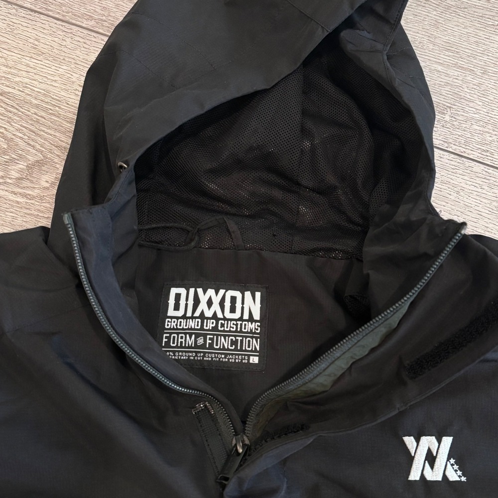 Dixxon Jacket Mens Large Green Black Hooded Windb… - image 4